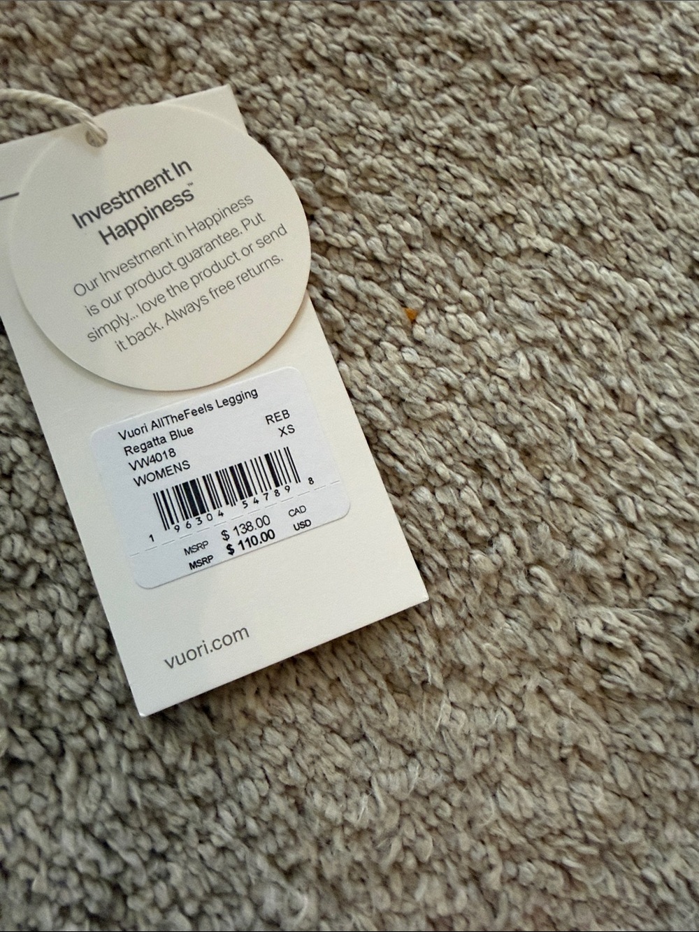 NWT Vuori All The Feels Legging Regatta Blue XS - Picture 2 of 3